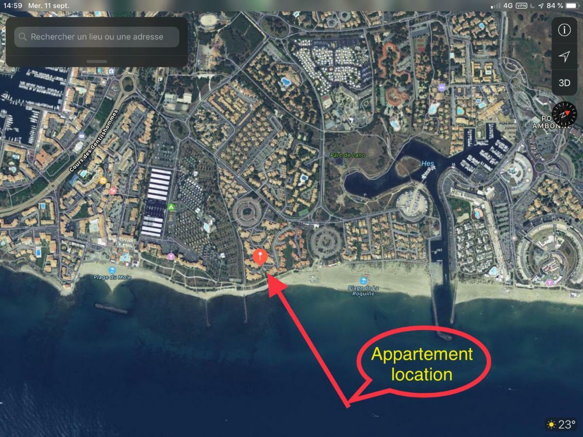 Résidence le neptuna T2 direct plage wifi clim Agde Esterno foto
